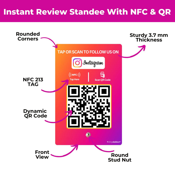 Instagram Follower NFC Standee with QR Code - Boost Instagram & Busine ...
