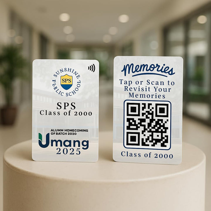 tinydabba Custom Alumni Meet Keepsake Card with NFC & QR Code | Person